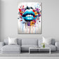 Wandbild Kunstwerk Lippen Abstract Flower Pop Art Style