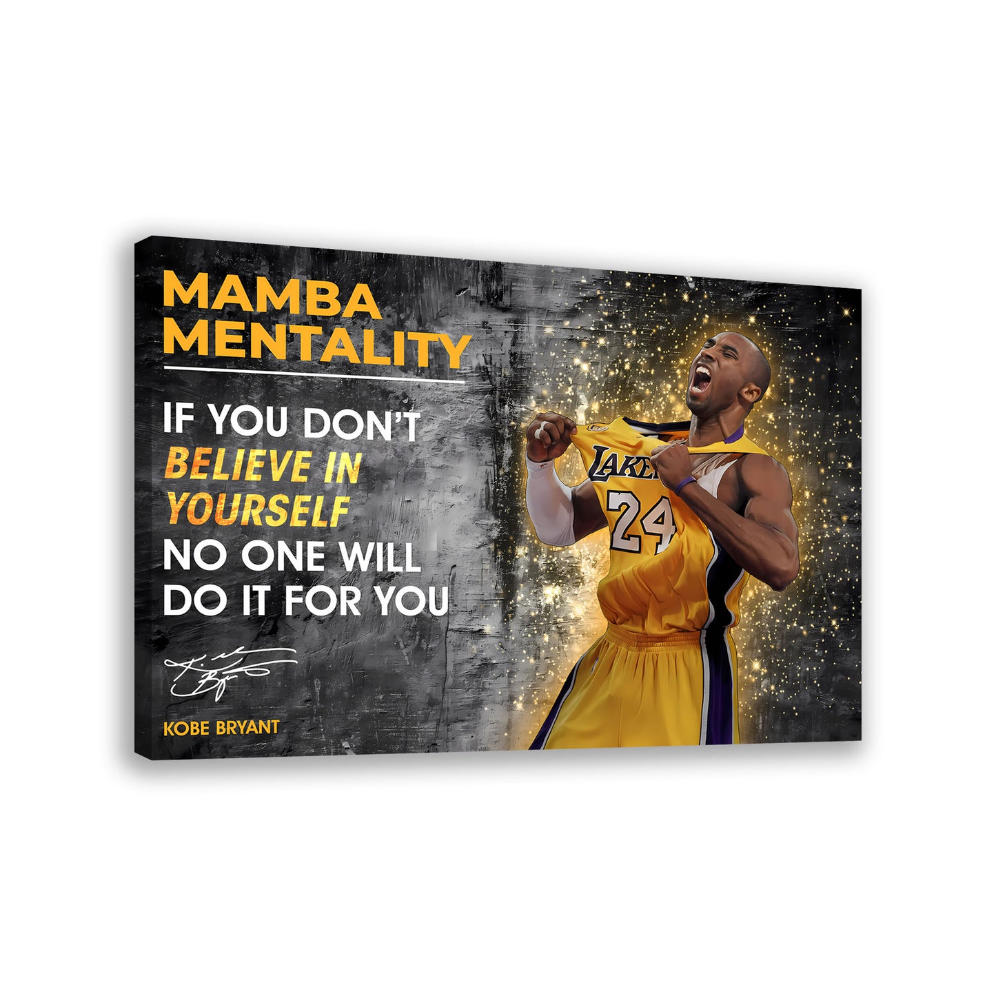 Wandbild Kunstwerk Mamba Mentality motivation