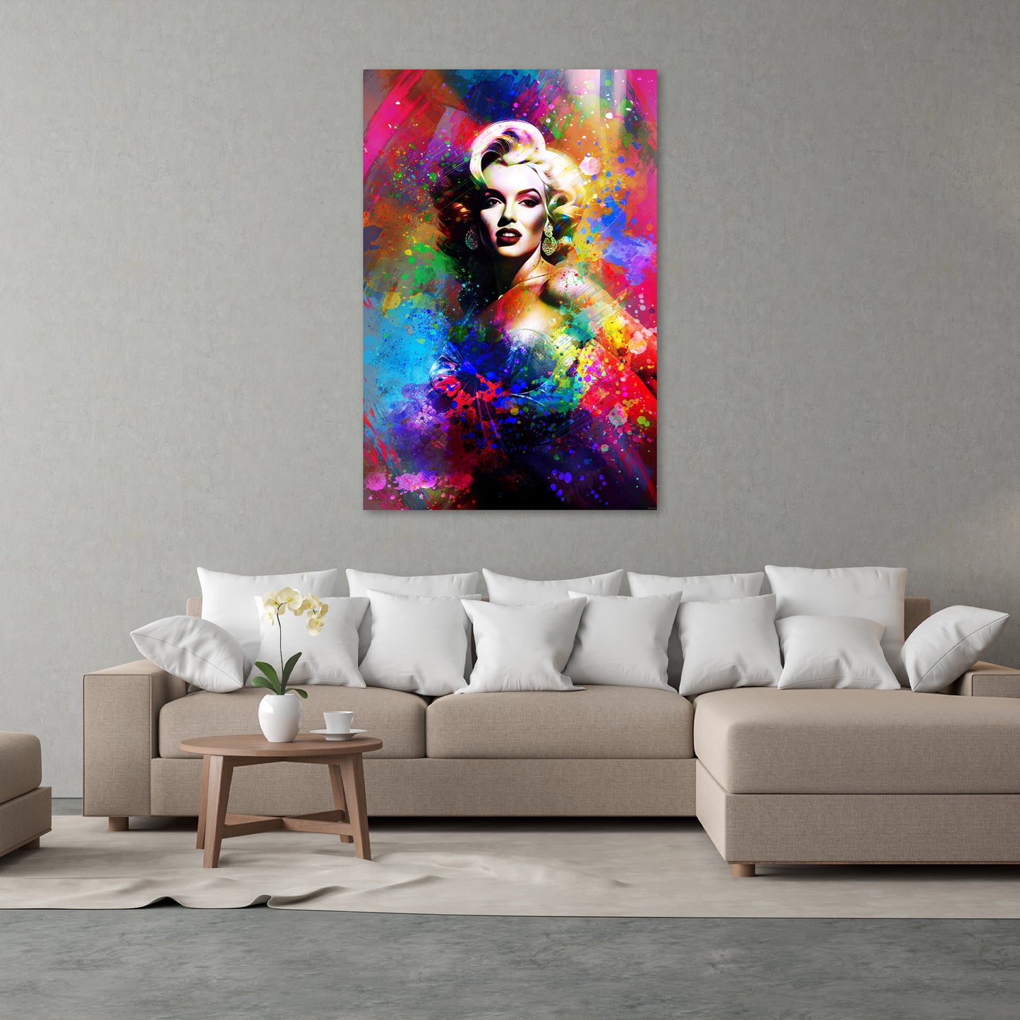 Wandbild Kunstwerk Marilyn Monroe Pop Art Colour Style