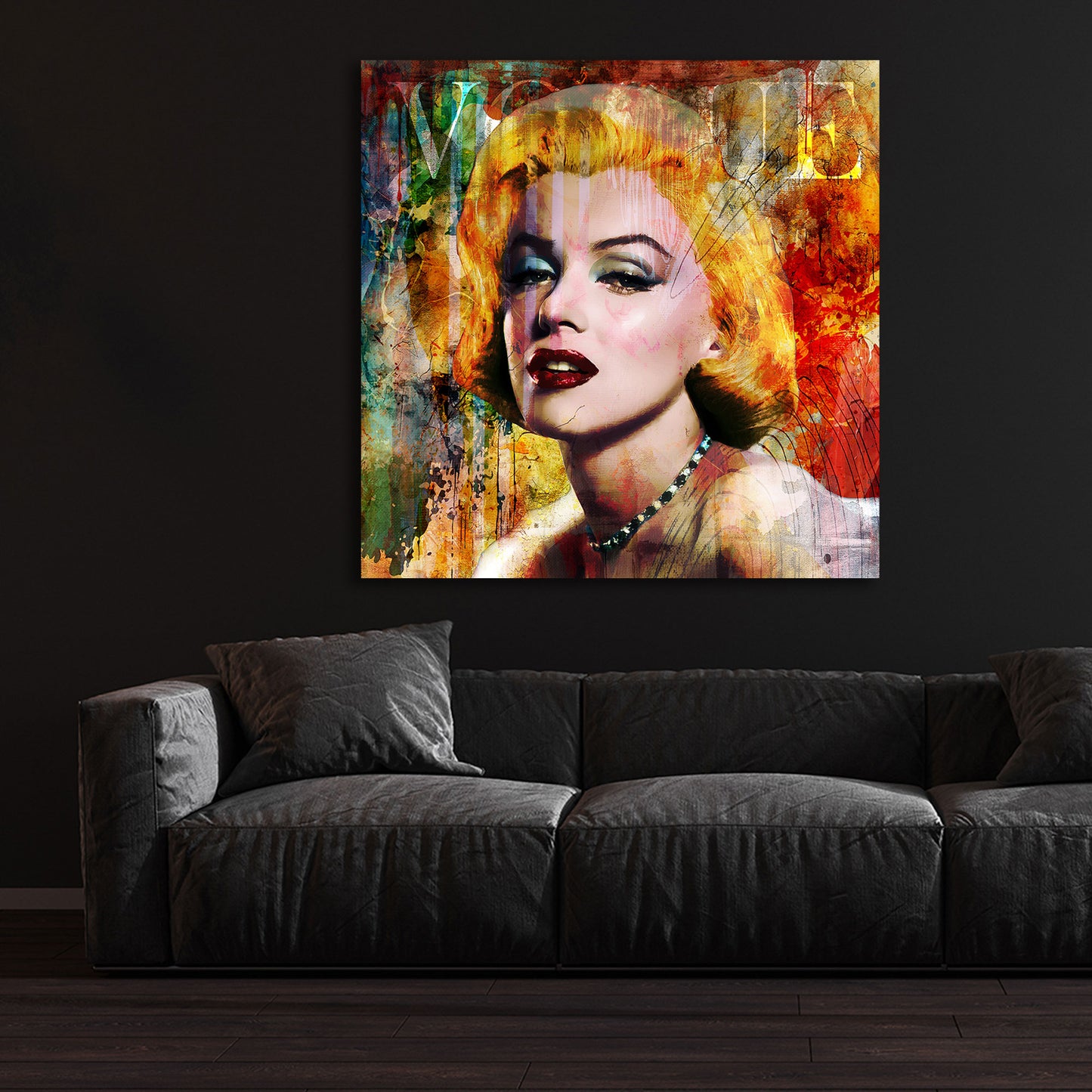 Wandbild Kunstwerk Marilyn Retro Glamour Look