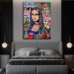 Wandbild Kunstwerk Mona Style Abstract Pop Art