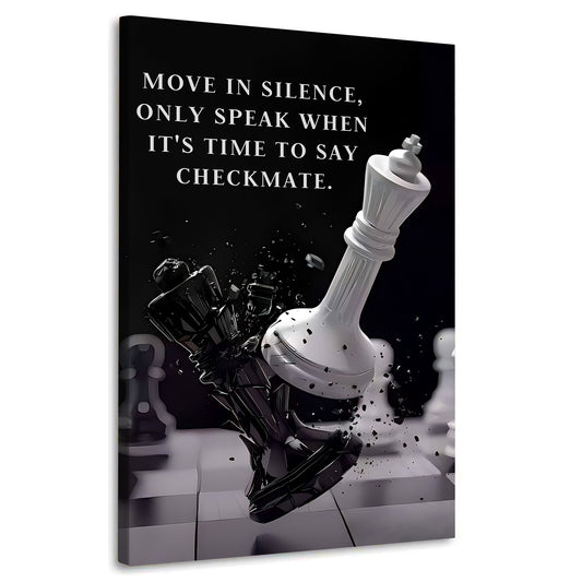 Wandbild Kunstwerk Motivation Checkmate