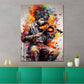 Wandbild Kunstwerk Musik Pop Art Junge mit Violine Colour Splash