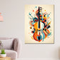 Wandbild Kunstwerk Musikinstrumente Pop Art Stil