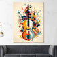 Wandbild Kunstwerk Musikinstrumente Pop Art Stil