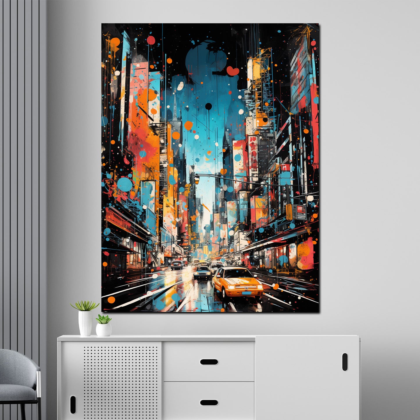 Wandbild Kunstwerk New York City Painting Style