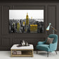 Wandbild Kunstwerk New York City USA Yellow Style schwarz weiß