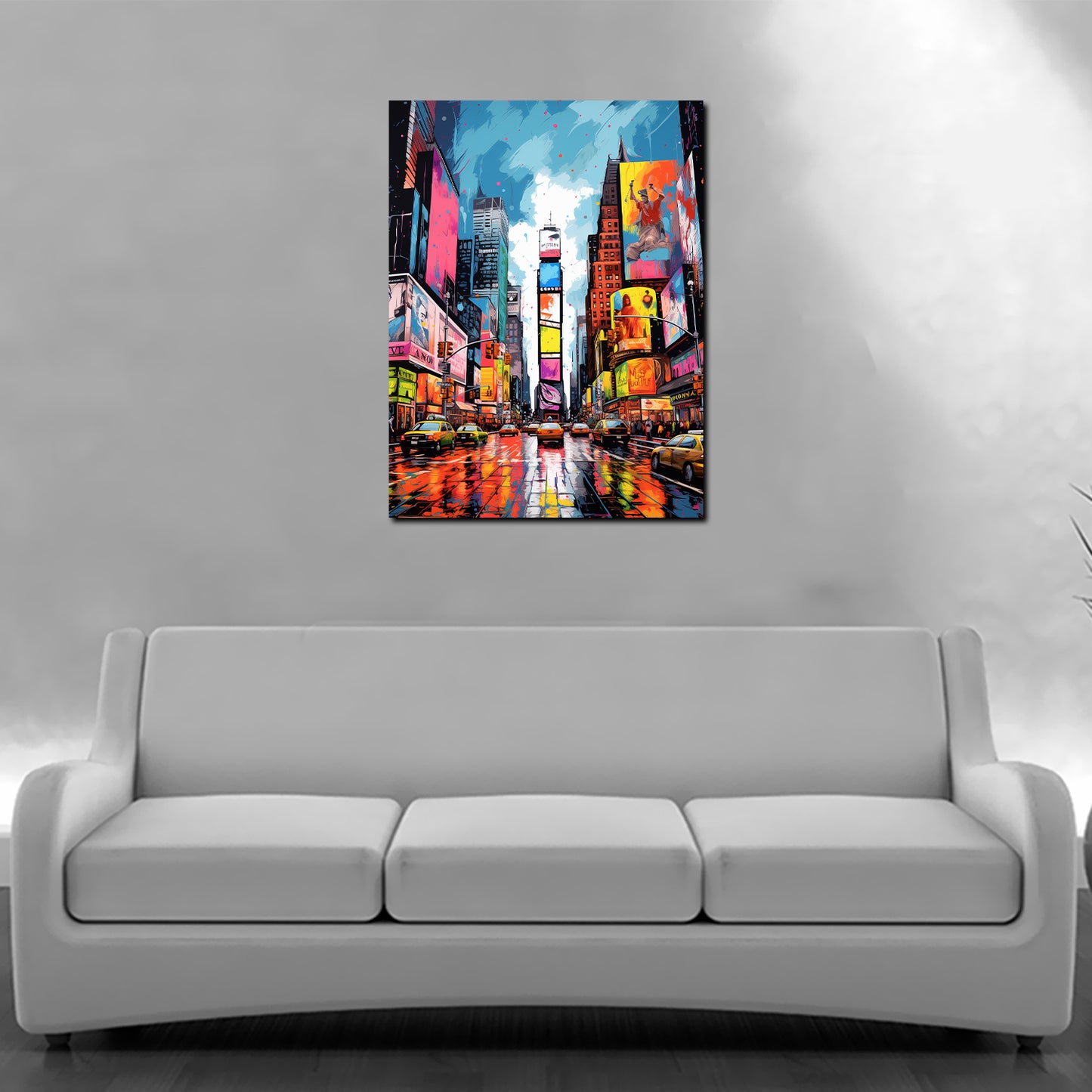 Wandbild Kunstwerk New York USA Blue Sky