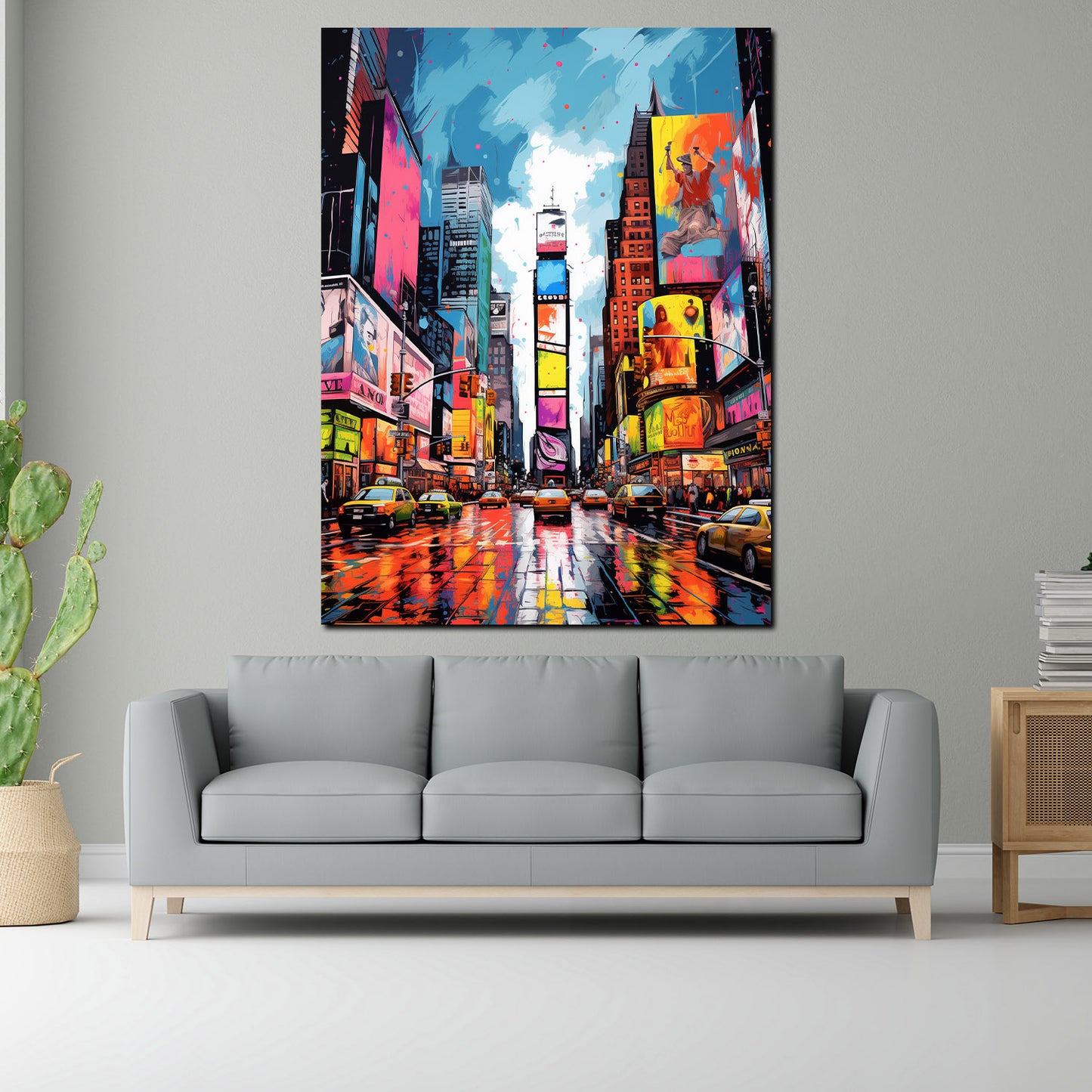 Wandbild Kunstwerk New York USA Blue Sky