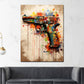 Wandbild Kunstwerk Pistol Art Pop Art abstrakt