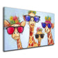 Wandbild Kunstwerk Pop Art 4 Giraffen Colour Style