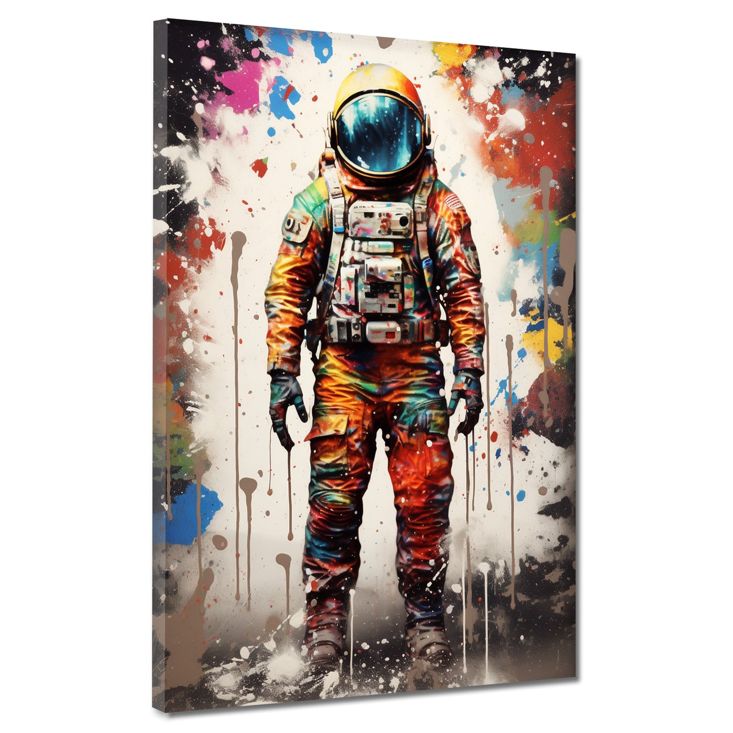 Wandbild Kunstwerk Pop Art Astronaut Abstract Style