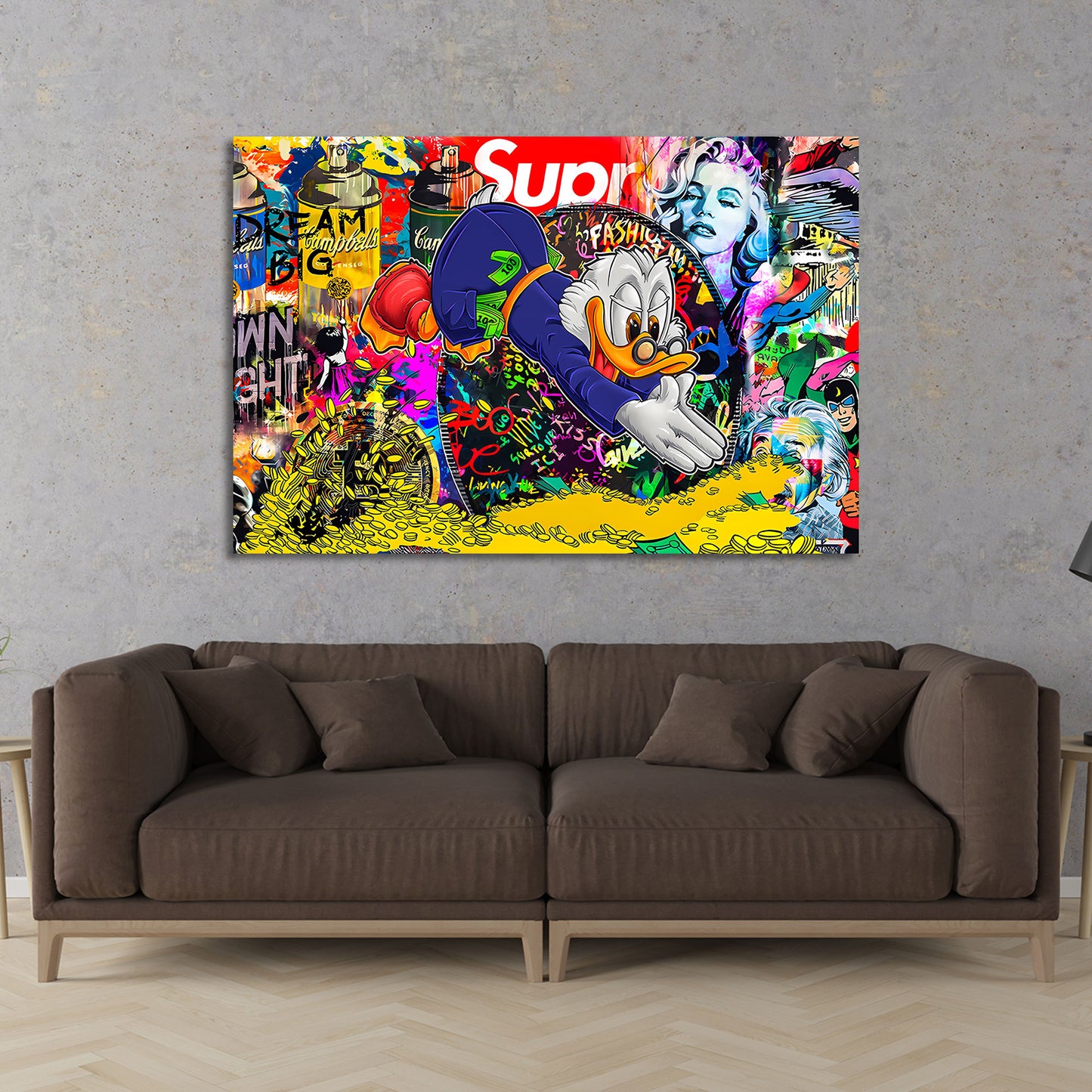 Wandbild Pop Art Dagobert Style Kunstwerk