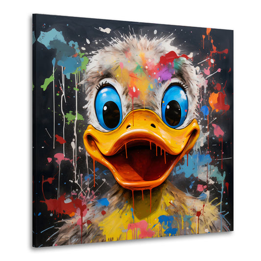 Wandbild Kunstwerk Pop Art Duck Ente Comic