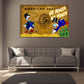 Wandbild Kunstwerk Pop Art Duck Style Goldene Münzen