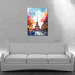 Wandbild Kunstwerk Pop Art Eiffelturm Paris Abstract Blue Sky