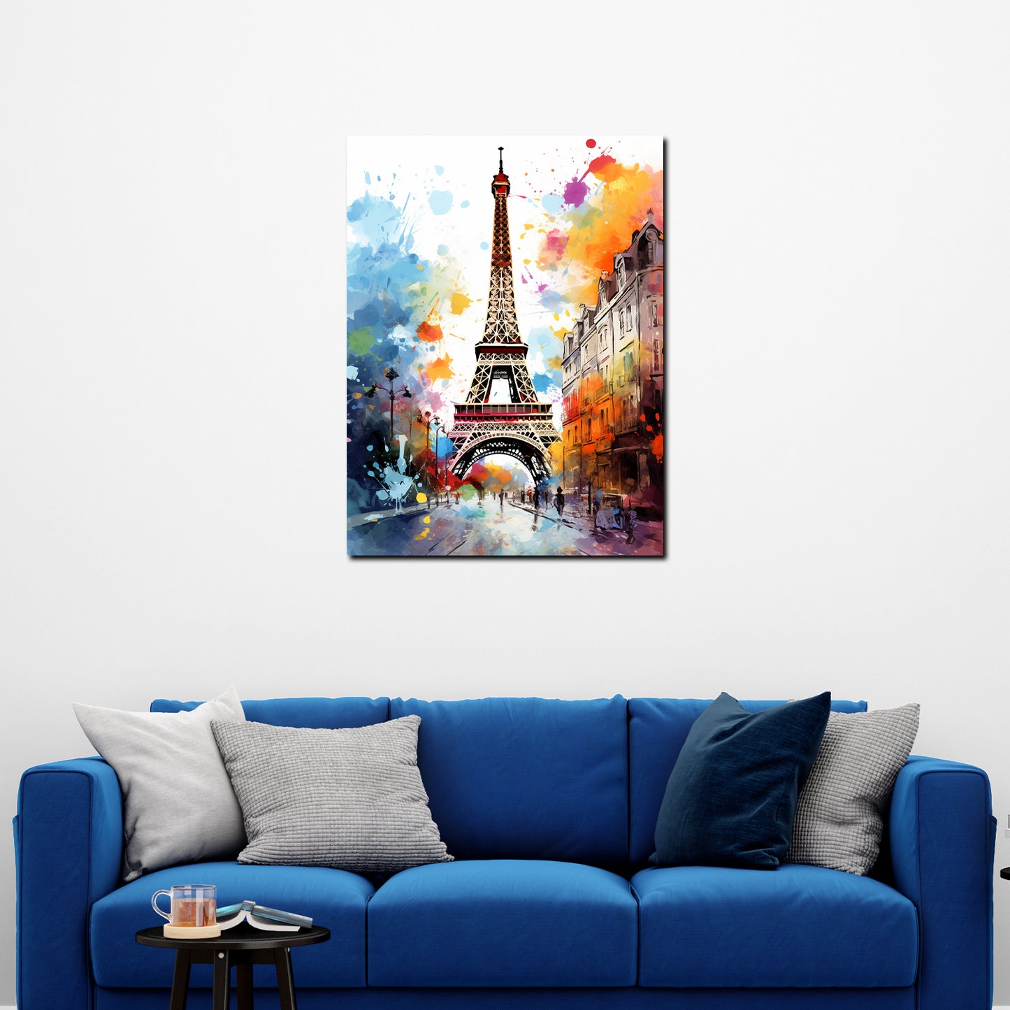 Wandbild Kunstwerk Pop Art Eiffelturm Paris Abstract Splash