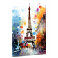 Wandbild Kunstwerk Pop Art Eiffelturm Paris Abstract Splash