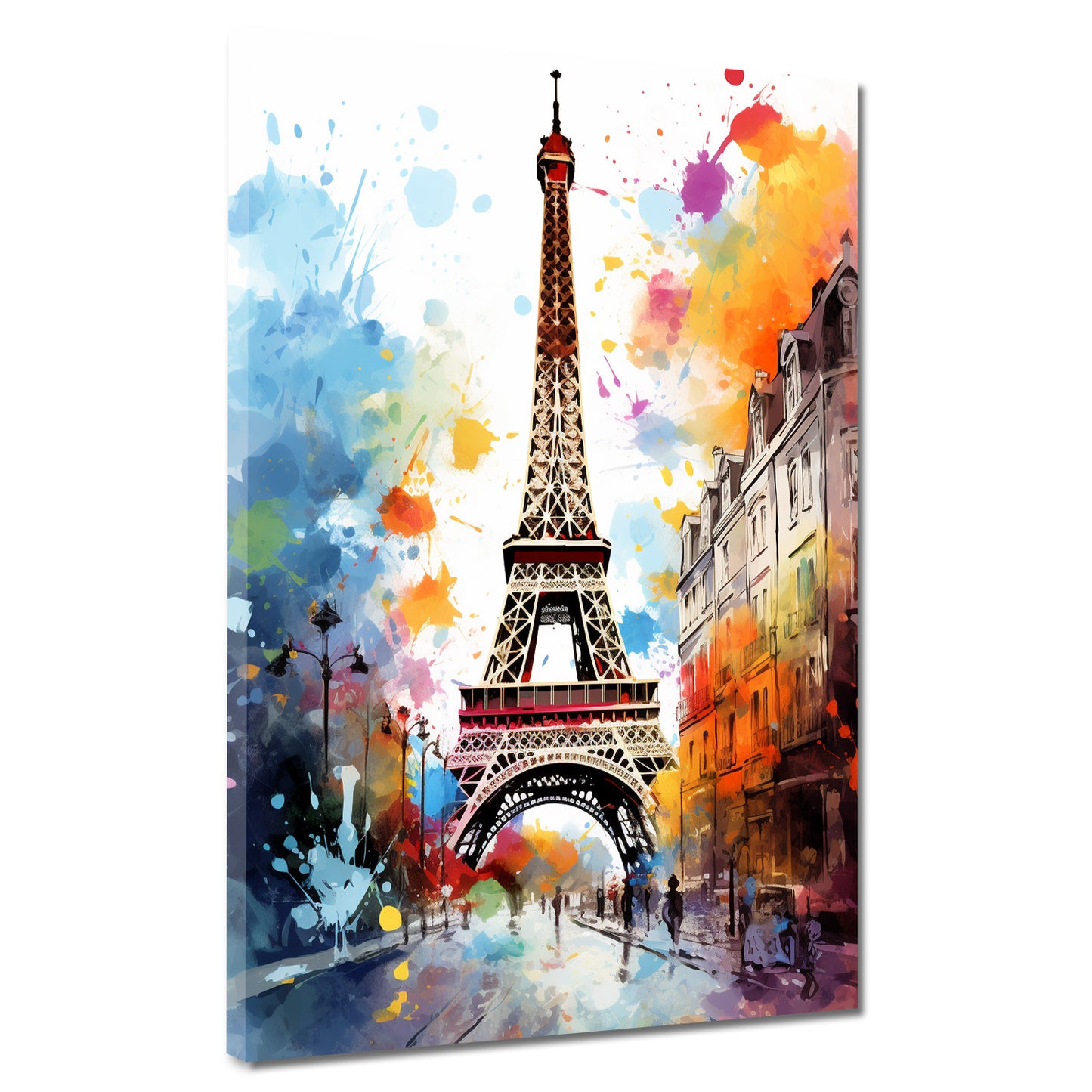 Wandbild Kunstwerk Pop Art Eiffelturm Paris Abstract Splash