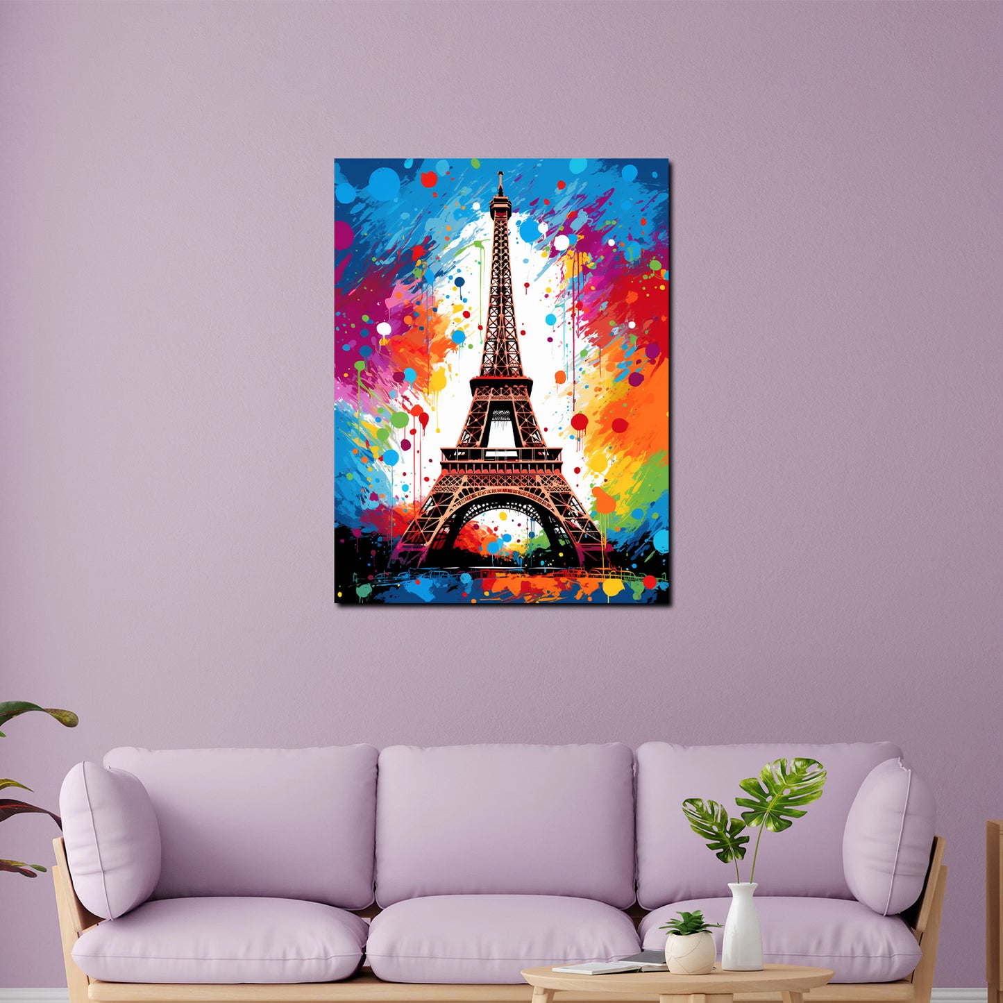 Wandbild Kunstwerk Pop Art Eiffelturm Paris