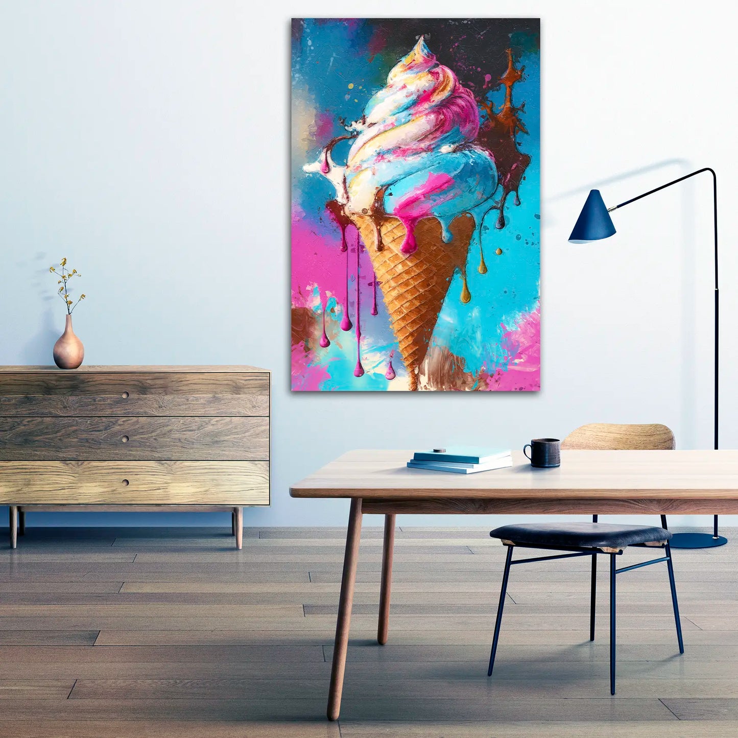 Wandbild Kunstwerk Pop Art Eis