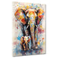 Wandbild Kunstwerk Pop Art Elefant mit Baby Elefant