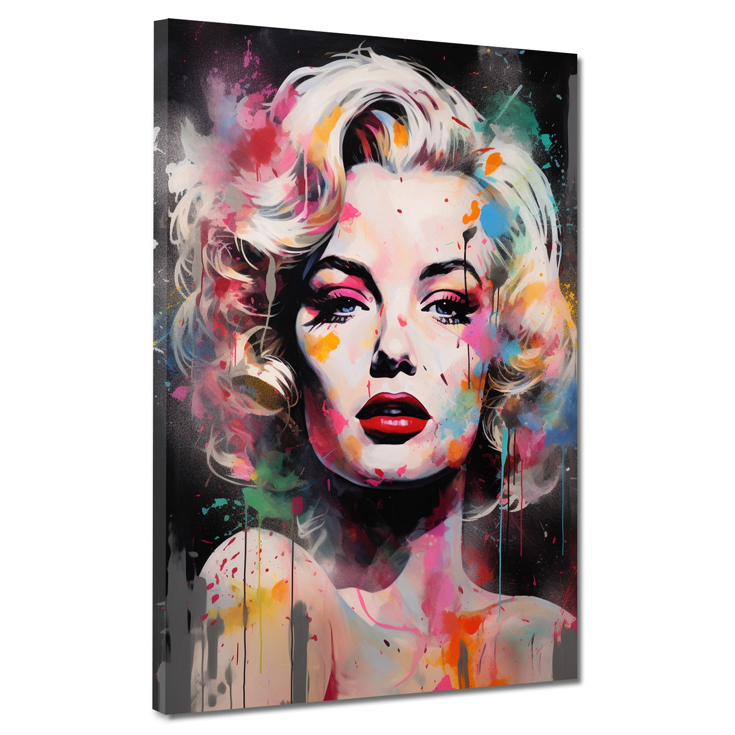 Wandbild Kunstwerk Pop Art Marilyn Dark Style