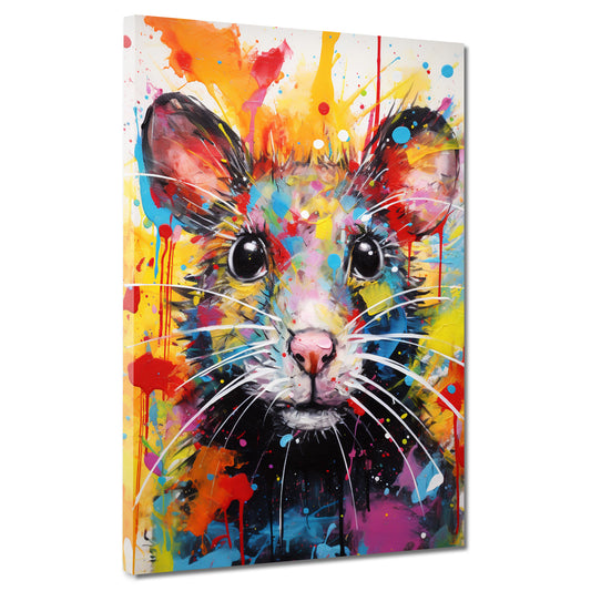 Wandbild Kunstwerk Pop Art Maus Gesicht Colour Style