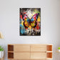 Wandbild Kunstwerk Pop Art Schmetterling Splash