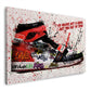 Wandbild Kunstwerk Pop Art Sneaker mit Zitat und Motivation Basketball Sport