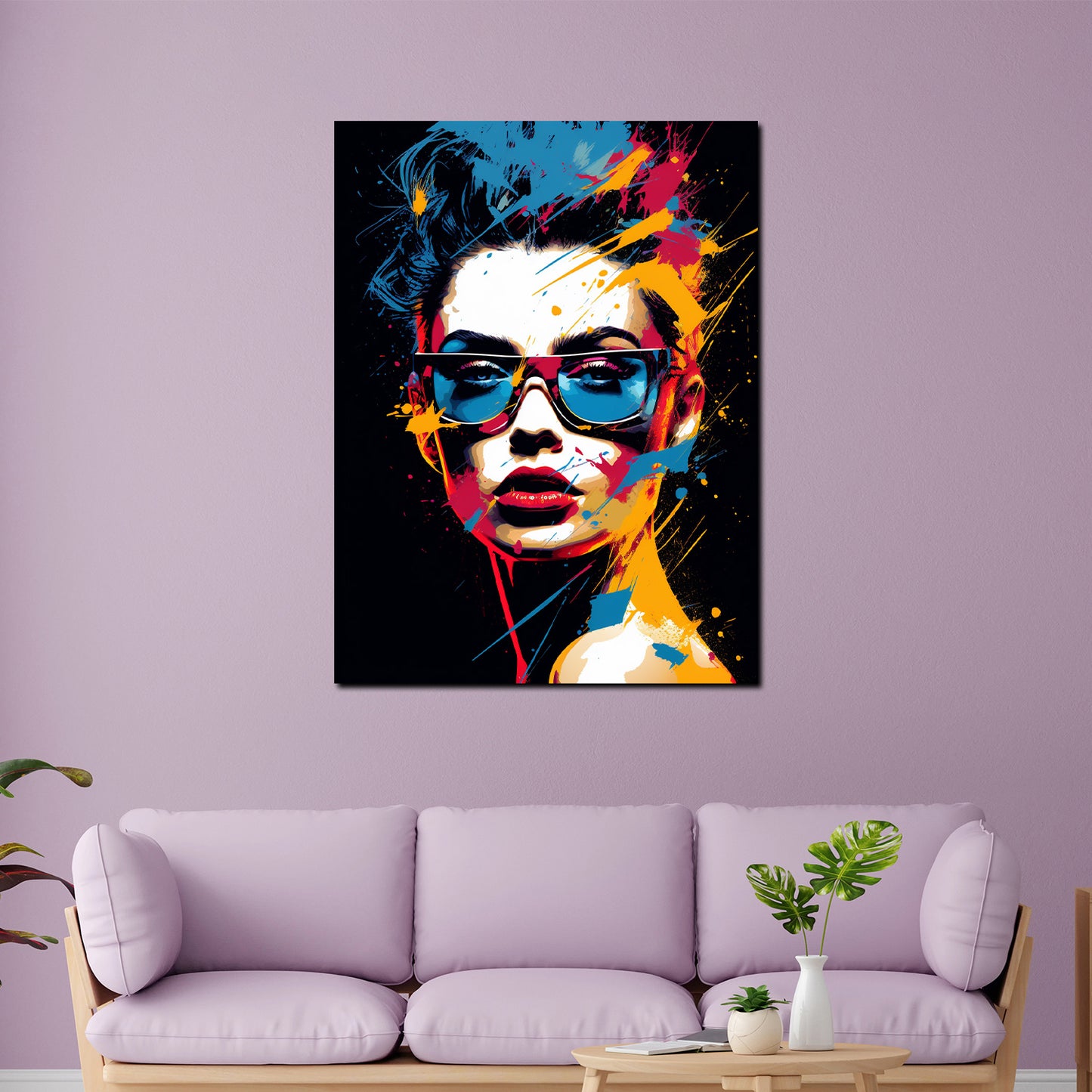 Wandbild Kunstwerk Pop Art abstrakt Cool Girl Colour Style