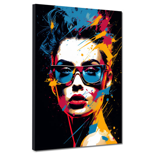 Wandbild Kunstwerk Pop Art abstrakt Cool Girl Colour Style