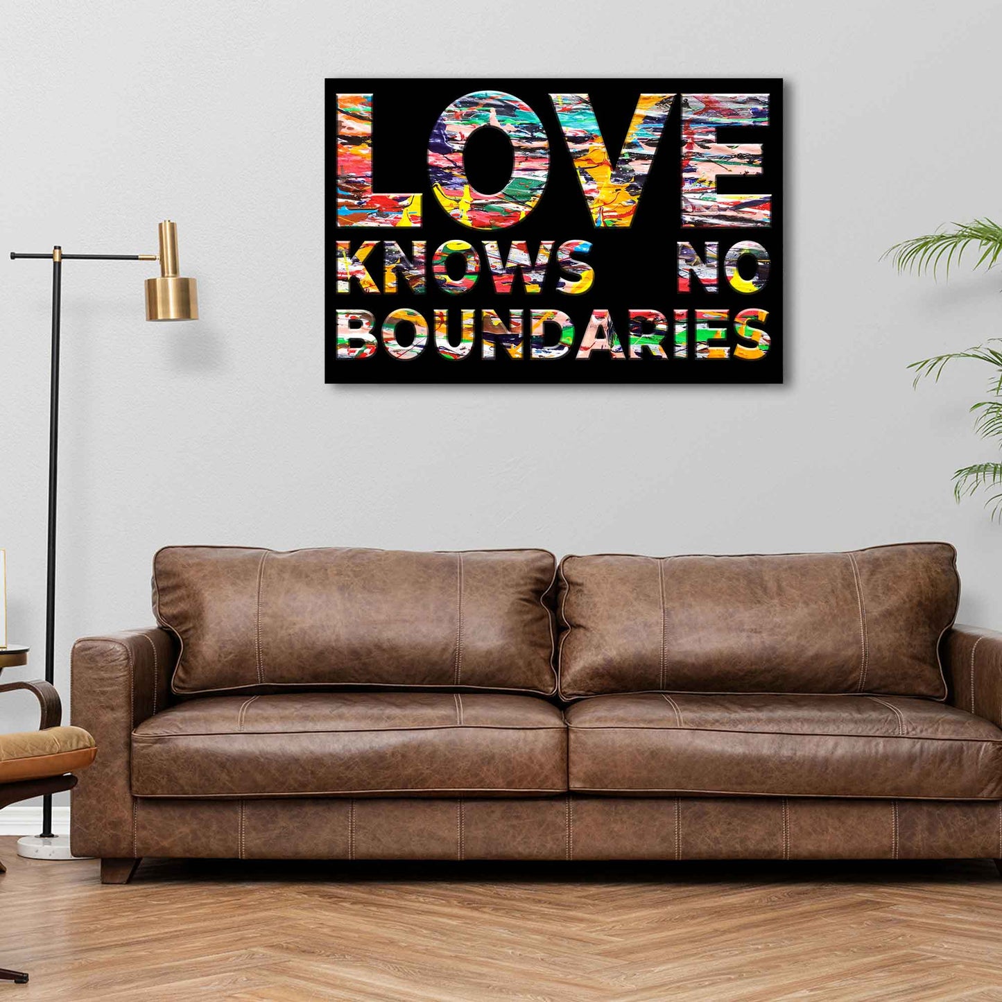 Wandbild Kunstwerk Pop Art abstrakt Love Knows No Boundries