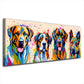 Wandbild Kunstwerk Pop Art große Hunde Colour Style