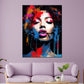 Wandbild Kunstwerk Pop Art modern coole Frau Gesicht Splash Colour