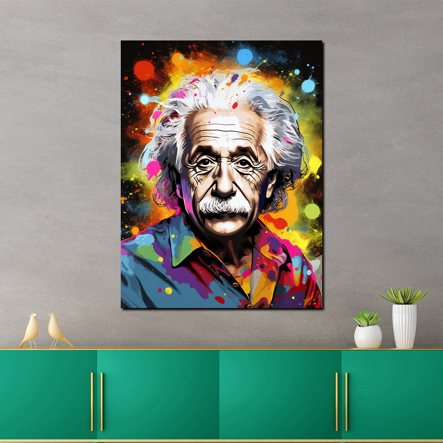 Wandbild Kunstwerk Popstar der Astrophysik Colour Style