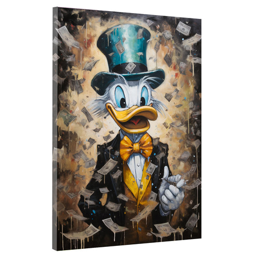 Wandbild Kunstwerk Scrooge Money Rain