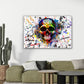 Wandbild Kunstwerk Skull Colour Pop Art Style