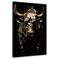 Wandbild Kunstwerk Stier Gold Style