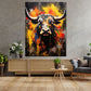 Wandbild Kunstwerk Stier Pop Art abstrakt splatter