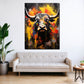 Wandbild Kunstwerk Stier Pop Art abstrakt splatter