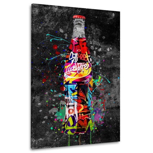 Wandbild Kunstwerk Street Art Cola Flasche Graffiti Style