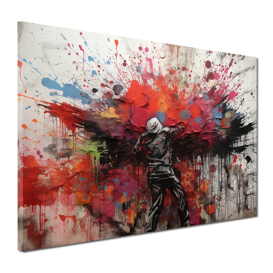 Wandbild Kunstwerk Street Art Splatter abstrakt