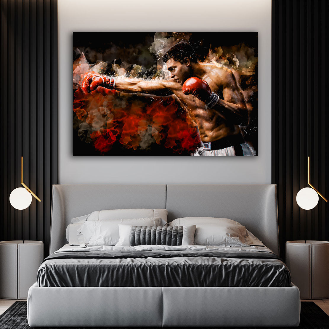 Wandbild Kunstwerk Boxing King