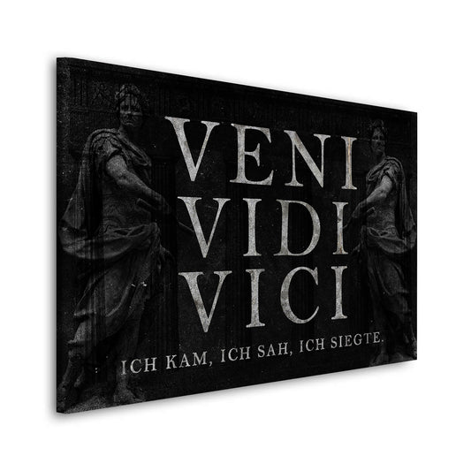 Wandbild Kunstwerk VENI VIDI VICI