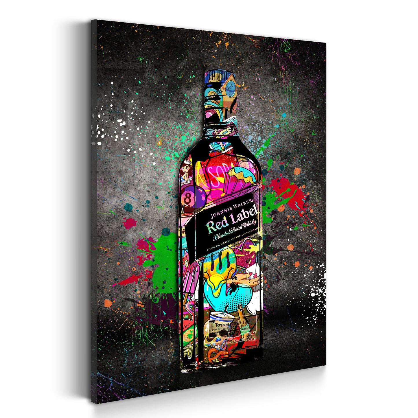 Wandbild Kunstwerk Whisky Graffiti Street Art Style