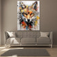 Wandbild Kunstwerk Wolf Pop Art abstrakt