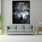 Wandbild Kunstwerk Wolf frontal