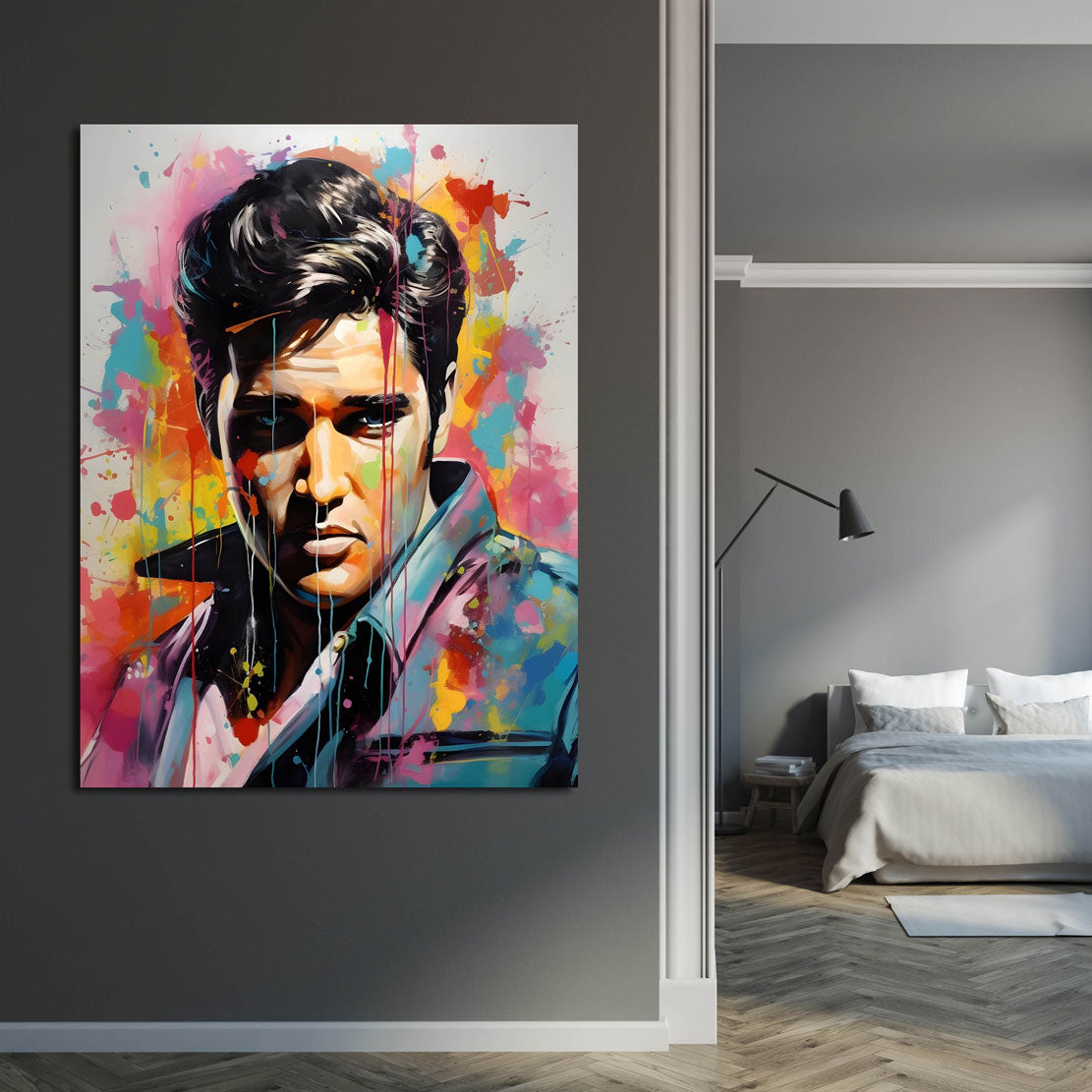 Wandbild Kunstwerk abstrakt Elvis Style