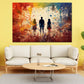 Wandbild Kunstwerk abstrakt 3 Schatten Colour Splatter Style